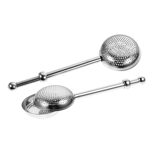 Ciieeo Set of 2 Ball Tea Strainers Long Handle Stainless Steel Tea Infuser Random Style