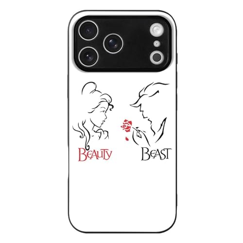 iPhone17ProMax用ケース 強化ガラス 美女と野獣 スマホケース あいふぉん17ProMax用カバー 耐久性 黄ばみ防止 アイフォン17ProMax用ケース おしゃれ 耐衝撃