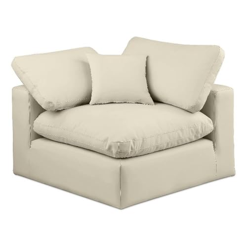 Sillón Esquinero Cremoso Piel Vegana