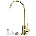 MIAOHUI Reverse Osmosis Faucet, Drinking Water Faucet Fits Non-Air Gap Water Filtration Systems, Modern RO Faucet Kitchen Filtered Water Faucet, Lead-Free, Stainless Steel (Brushed Gold)