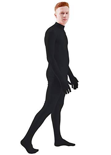 Image of Ensnovo Mens Mock Neck Full Body Unitard Spandex Zentai Suits Costumes