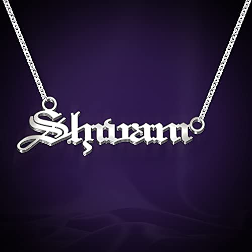 Image of Shivani Cursive Gold & Silver Name Pendant Necklace, Best Jewelry Gift for Girls.