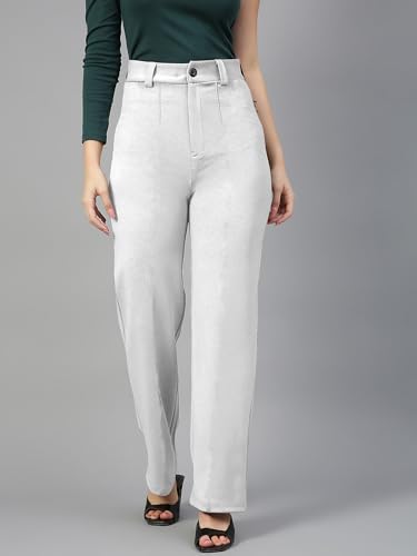 Image of Mehrang Trousers for Women, Formal Pants for Women, Straight Fit Pants
