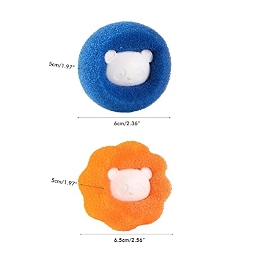 Zhongdawei Pet Hair Remover Laundry Balls, 12 Pcs for Washing Machine Removes Pet Hair Lint, Orange, Blue - Image 2