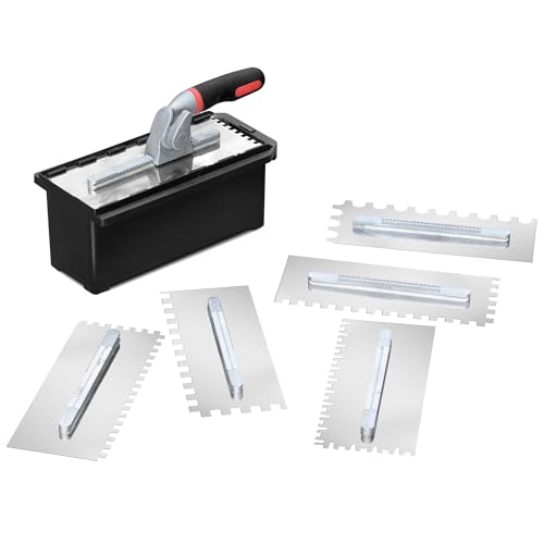 Fishark Switchable Notch Trowel Set Stainless Steel