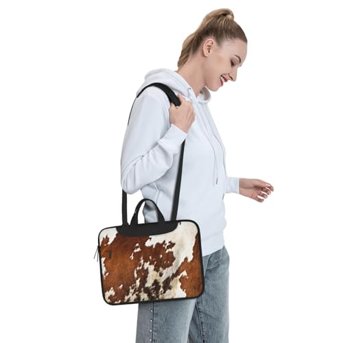 Sac ordinateur imprimé vache pour bureau et voyage
