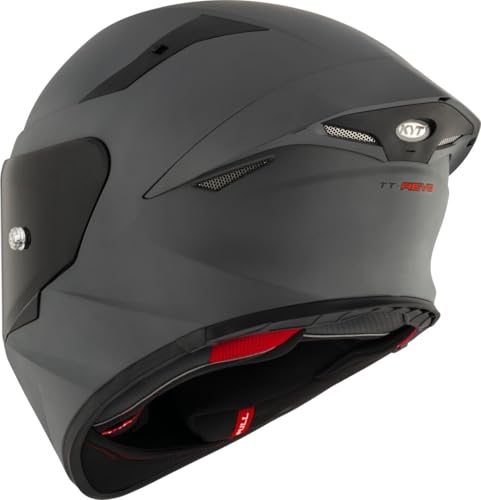 Casque KYT TT-Revo Plain gris mat aux finitions premium