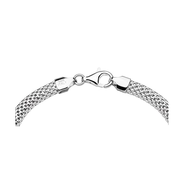 Miabella-925-Sterling-Silver-Italian-5mm-Mesh-Link-Chain-Bracelet-for-Women-65-7-75-8-Inch-Made-in-Italy Miabella 925 Sterling Silver Italian 5mm Mesh Link Chain Bracelet for Women, Made in Italy (7.5 Inches)
