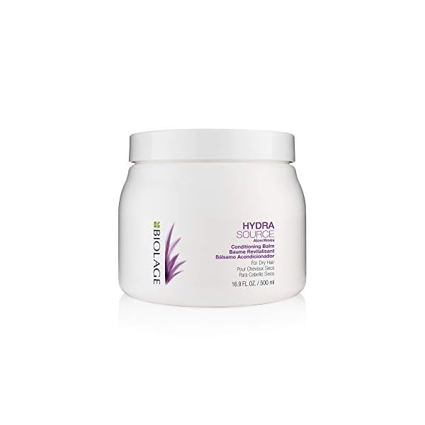 Biolage Hydra Source Conditioning Balm | Hydrates, Nourishes & Detangles Dry Damaged Hair | Moisturizing | Sulfate-Free | For Medium To Coarse Hair | Deep Conditioning | 16.9 Fl. Oz