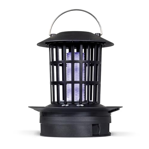 JML Double Zapper - 2-in-1 Electric Fly & Bug Zapper Lamp for Flying and Crawling Insects - Rechargeable Portable Fly Catcher with UV Light - Chemical-Free Pest Control for Indoor & Outdoor Use