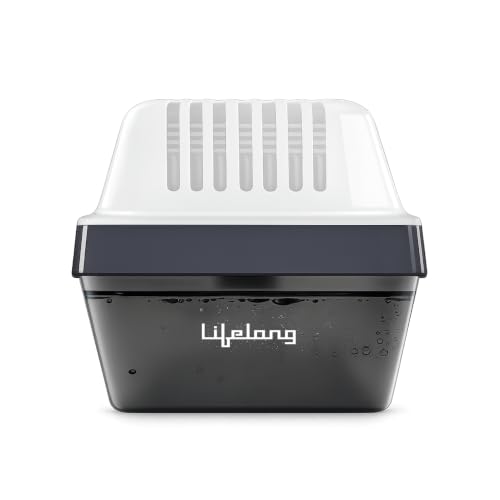 Image of Lifelong Moisture Absorber Reusable Box with Refill Pouch (400g) for Wardrobe, Bathroom & Bedroom | Dampness & Odour Remover, Prevents Mould & Fungus, Long-Lasting Freshness (Pack of 1)