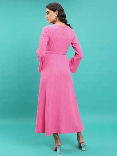 Image of Tokyo Talkies Women's Long Sleeves Round Neck Solid Dresses | Stylish Dresses | Casual Dresses