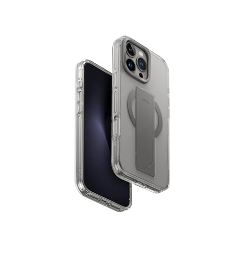 UNIQ HELDRO MAX Coque de téléphone compatible avec iPhone 16 Pro Max (2024) 6,9", MAGCLICK avec support d'appareil photo (transparent)