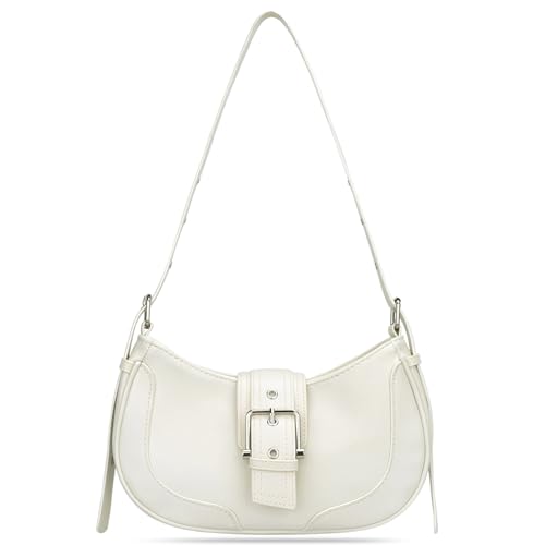 Image of KKXIU Shoulder Bags for Women Retro Vegan Leather Purse | Small Crescent Trendy Clutch | Y2K Underarm Hobo Handbag with Adjustable Strap