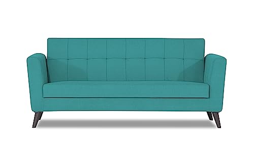 Image of Adorn India Dannis 3 Seater Sofa (Aqua Blue) (3 Year Warranty)