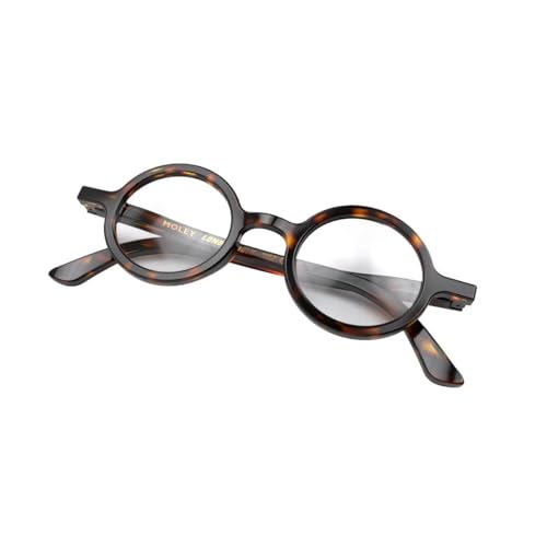 Image of LONDON MOLE Moley Blue light glasses | Round-shaped blue blockers | Anti-eyestrain | Unisex | Spring Hinges