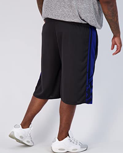 Image of Real Essentials Men's Big & Tall 3-Pack Dry Fit & Mesh Active Athletic Perfomance Shorts (3X-5X)