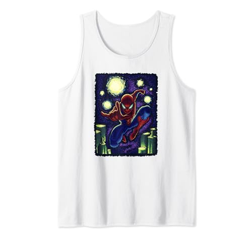 Débardeur Spider-Man Starry Night au motif artistique imprimé de nuit étoilée