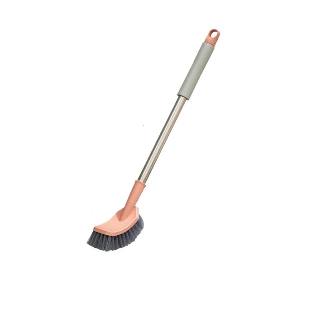 Toilet Brush Toilet Brush Household Wall-mounted Long Handle Toilet Washing Toilet Hanging Soft Bristles(Pink)