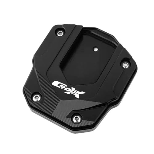 GEGWWFVVC Erhöhungen C400X C400 XC 400 X 2019-2023 CNC Motorrad Kickstand Fußvergrößerung Seitenverlängerung Pad Ständer Stützplatte(Schwarz)