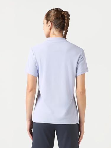 Image of TECHNOSPORT Womens Polyester Slim Fit Solid Half Sleeve Polo Matpiq T-Shirt with Techno Dry, Anti Static for Regular Use