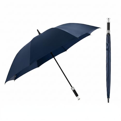 Image of GINOYA BROTEHRS Automatic Open & Close Umbrella with UV Protection - Large Windproof Stick & Compact Folding Travel Umbrella, Waterproof Heavy Duty Frame for Men & Women
