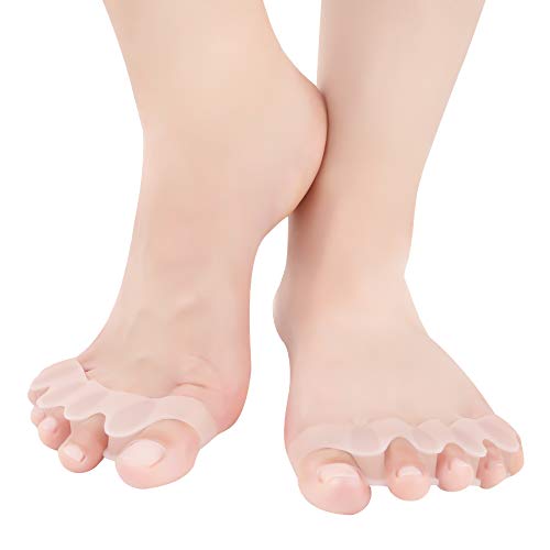 Bestrice - Estirador de dedos de gel y separadores de dedos, corrector de juanetes, protectores de dedos de los pies, corrector ortopédico flexible, corrector de dedos de los pies, alivio de juanetes
