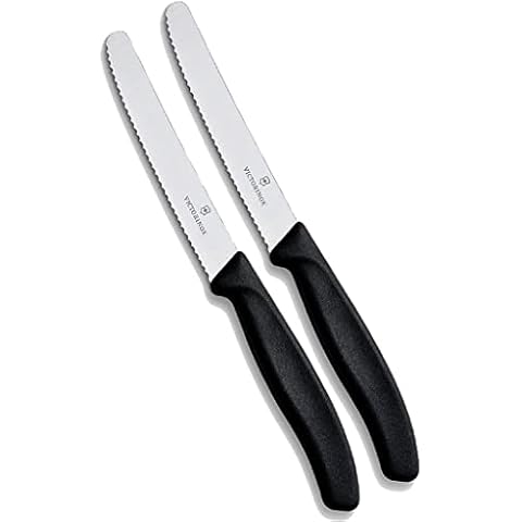 Victorinox Küchenmesser-Set 2 Stück (11cm, Extra scharfer Wellenschliff, Tafelmesser, Ergonomischer Griff, Spülmaschinengeeignet) Cover