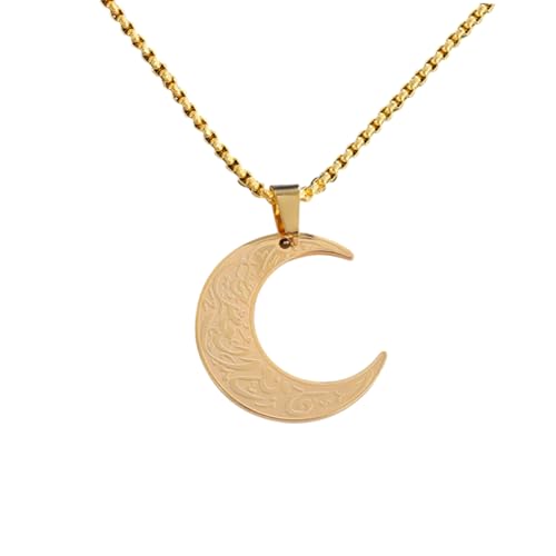 Anime Cosplay Necklace,Moon Stainless Steel Costume Pendant