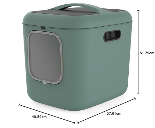 Maison toilette BIALA XL Rotho vert de gui pour chat - 4
