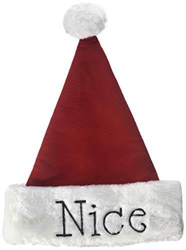 burton+Burton 9710736 Naughty or Nice Christmas Santa Hat, 18-inch High