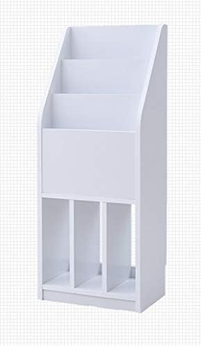 Amazon Co Jp 本棚 書棚 ディスプレイラック キッズラック マガジンラック 子供 お片づけ 収納ラック ホワイト ホーム キッチン