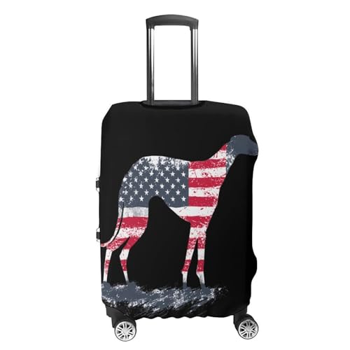 Greyhound Dog U.S.A. Flag Luggage Covers Washable Travel Suitcase Cover Elastic Baggage Protector4