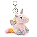 Ruzucoda Plush Unicorn Keychain Stuffed Animals Key Chains Backpack Ornaments Pendant Key Ring Pink