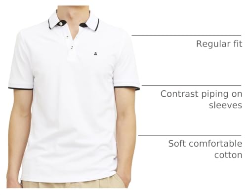 Polo JACK & JONES para hombre modelo 12191216 talla XX-Large color Azul y Blanco miniatura 4
