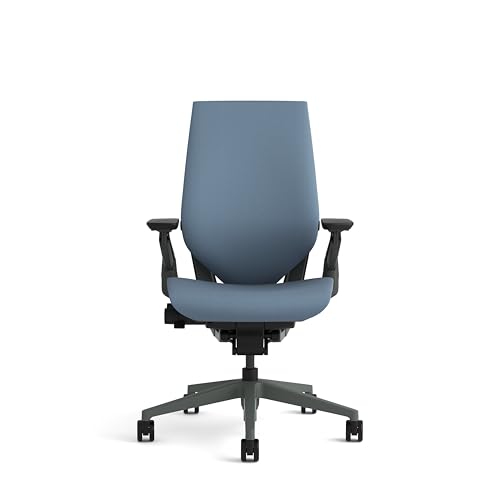 Image of Steelcase Gesture Office Chair - Ergonomic Work Chair with LiveBack Technology - 360 Degree Rotating Arms (Sky Blue)