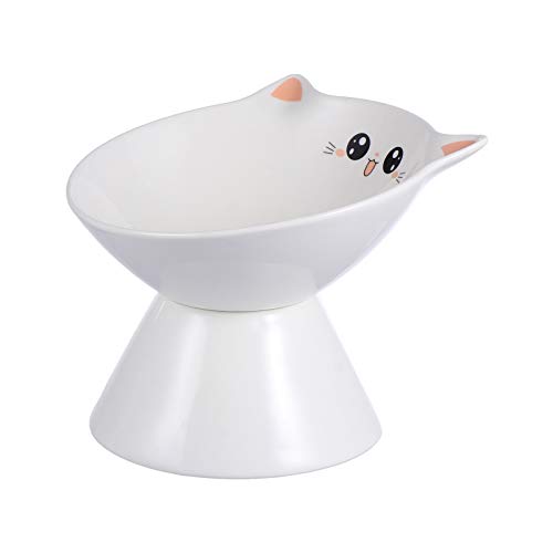 POPETPOP Ciotole per Gatti Rialzate in Ceramica