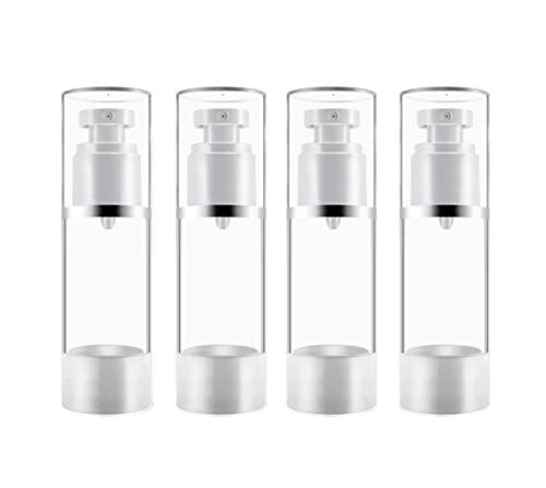 Bomba de crema cosmética transparente sin aire, dispensador de loción de viaje de plástico vacío para champú, base líquida, crema facial, paquete de