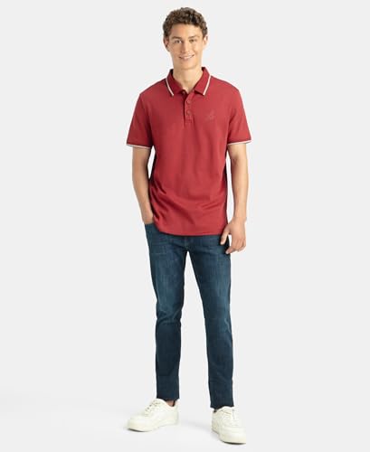 Image of Jockey 3911 Men Super Combed Cotton Rich Solid Half Sleeve Polo T-Shirt (Prints May Vary)