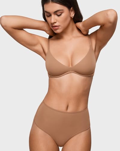 Image of INLYRIC Women's Inbarely Plus Plunge Bra - Unlined Underwire Sexy Demi Balconette Bras