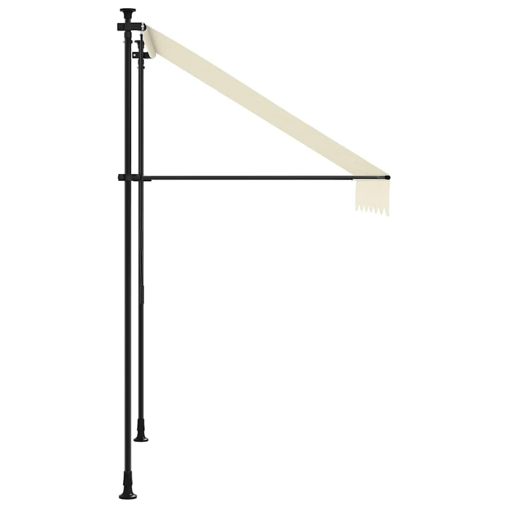 vidaXL Tenda da Sole Retrattile Crema 200x115 cm in Tessuto e Acciaio