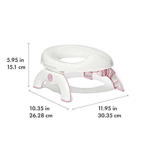 Image of OXO Tot 2-in-1 Go Portable Potty with Travel Bag, Travel Potty Seat for Toddler - Blossom