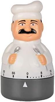 Jayron Count Down Timer - Mechanical 60 Minute Countdown Timer, Chef Shaped Alarm Clock, Suitable for Children and Elderly, Used for Baking and Cooking