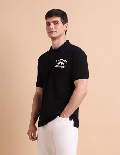 Image of U.S. Polo ASSN. Printed Polo T Shirts for Men - 100% Cotton, Half Sleeves Mens Tshirt