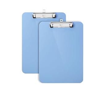 Mr. Pen- Plastic Clipboard, 12.5″ x 9″, 2 Pack, Clipboard Plastic, Low-Profile Metal Clip with Retractable Hanging Hole