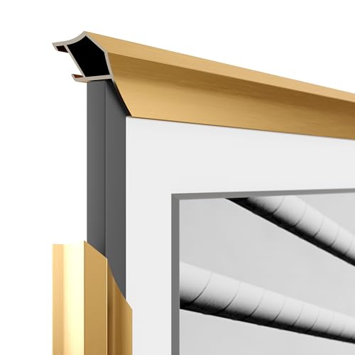 Image of Pale Gold Prismatic 75 inch Deco TV Frame for Samsung The Frame /Pro TVs
