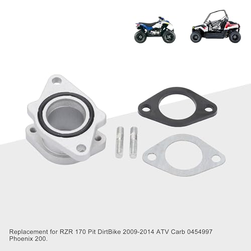 GOOFIT 28mm Vergaser Ansaugkrümmer Kit Dichtungen Ersatz für RZR 170 Pit Dirtbike 2009-2014 ATV Carb 0454997 Phoenix 200