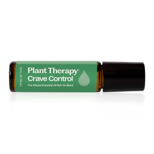 Plant Therapy Crave Control (Munchy Stop) Essential Oil Blend Pre-Dilute Roll-On, 10 mL (1/3 oz), Made with Pure Essential Oils, Ready to Use