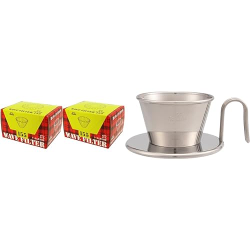 Kalita (カリタ) コーヒーフィルター ウェーブシリーズ ホワイト 1~2人用 50枚入り×2個セット KWF-155#22211（Amazon）