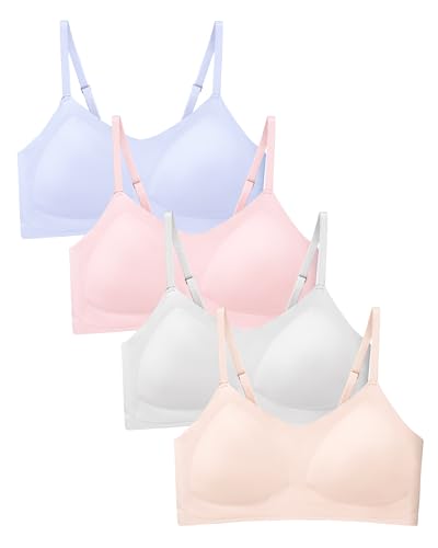 Opiniones de Sujetadores deportivos para Niña más recomendados. 46 Sascina Sujetadores Deportivos para Niñas 12-14 Sin Costuras Tirantes Ajustables Sujetadores para Niñas 10-16 Acolchado Extraíble Nude/Gris/Azul/Rosa